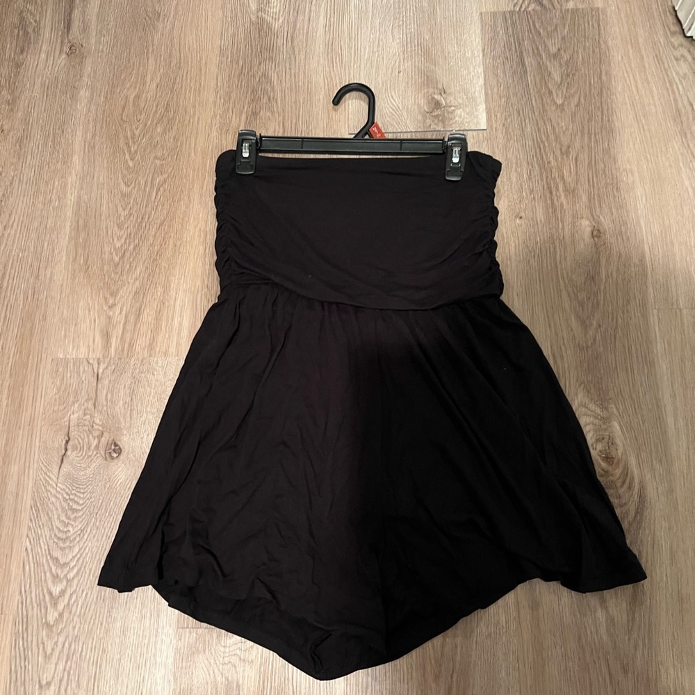 No Boundaries Black Strapless romper